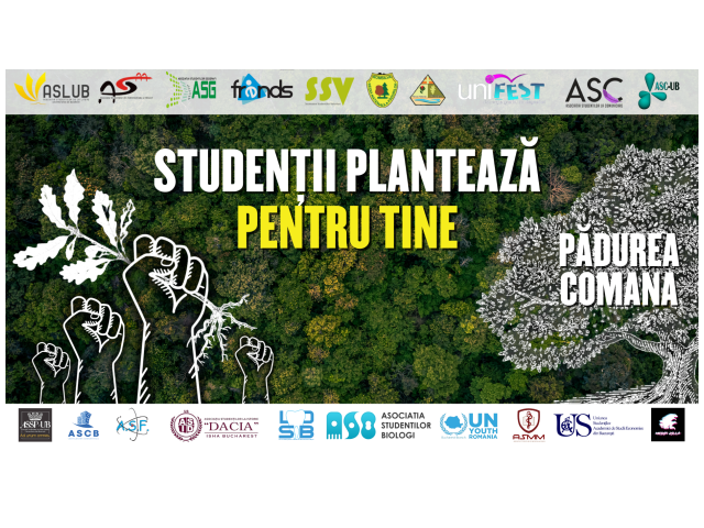 Studenții plantează pentru tine în Parcul Natural Comana